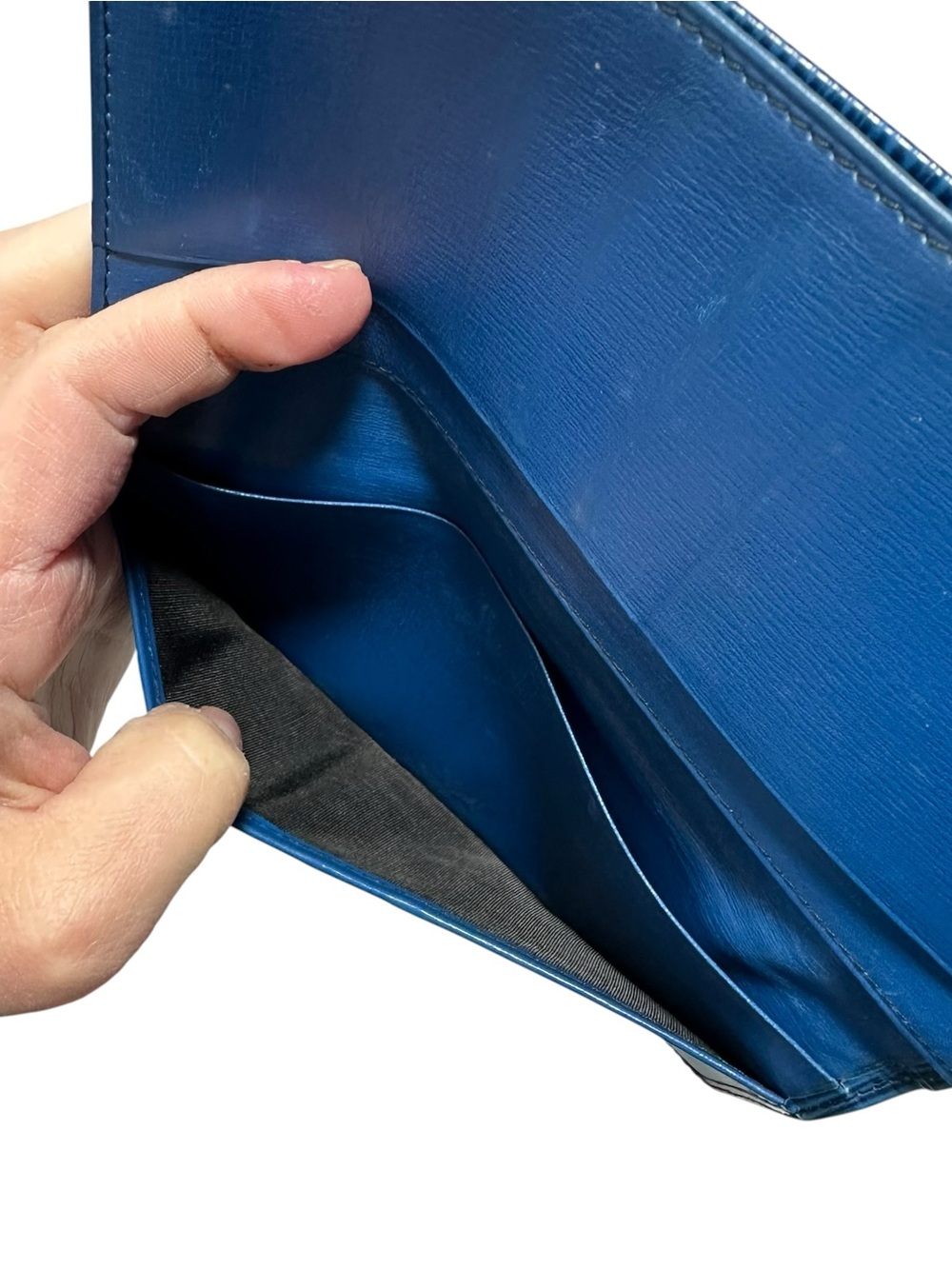 Louis Vuitton Blue Epi Leather Malletier Bifold Long Wallet - Picture 10 of 14